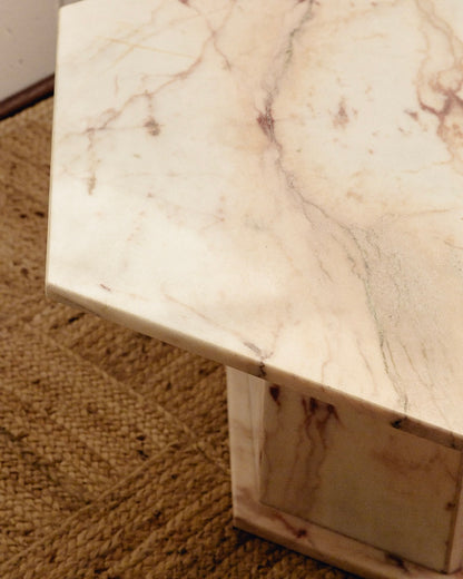Pink Marble Coffee Table