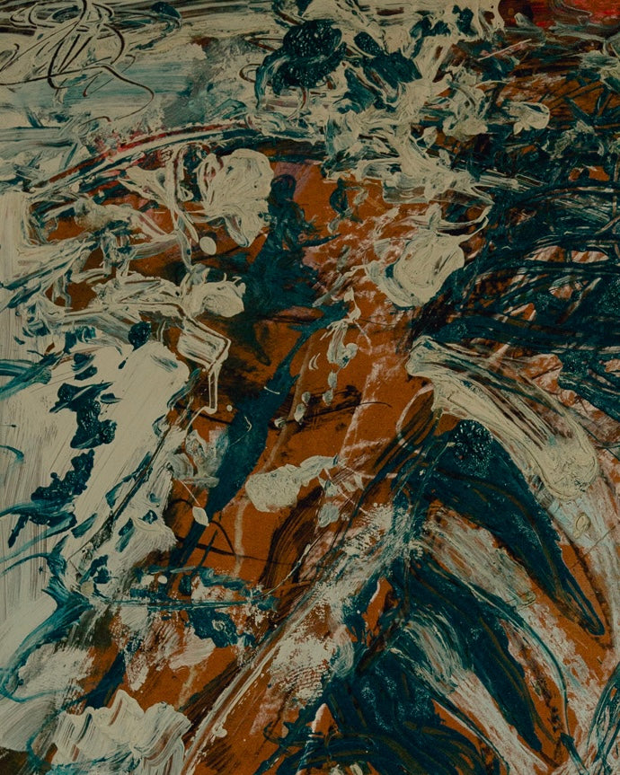 Abstract Ochre and Blue