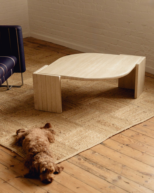 Eye Coffee Table in Travertine by Roche Bobois, 1970s