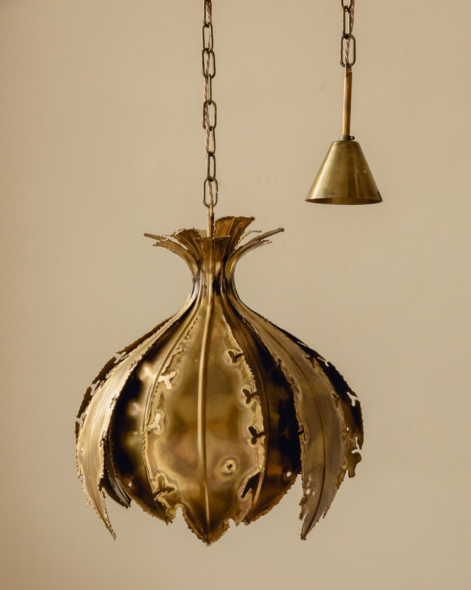 "Onion" Brass Ceiling Light by Sven Aage Holm Sørensen