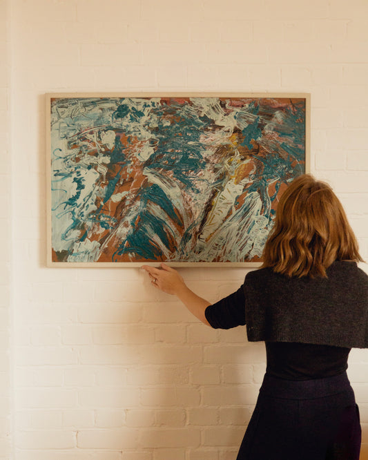 Abstract Ochre and Blue
