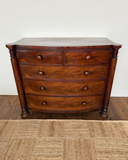 Flame Mahogany Chest Of Drawers