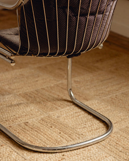 Chrome Dining Chairs Attributed to Gastone Rinaldi for Rima 1970s