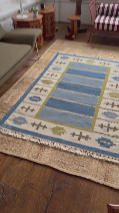 1950’s Swedish Hand Woven Wool Rug