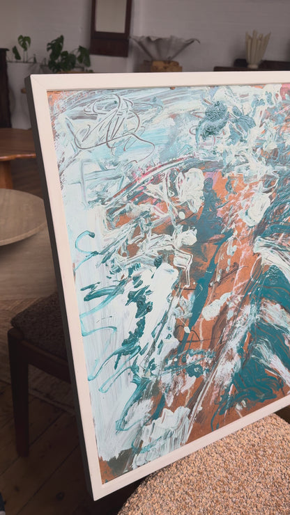 Abstract Ochre and Blue